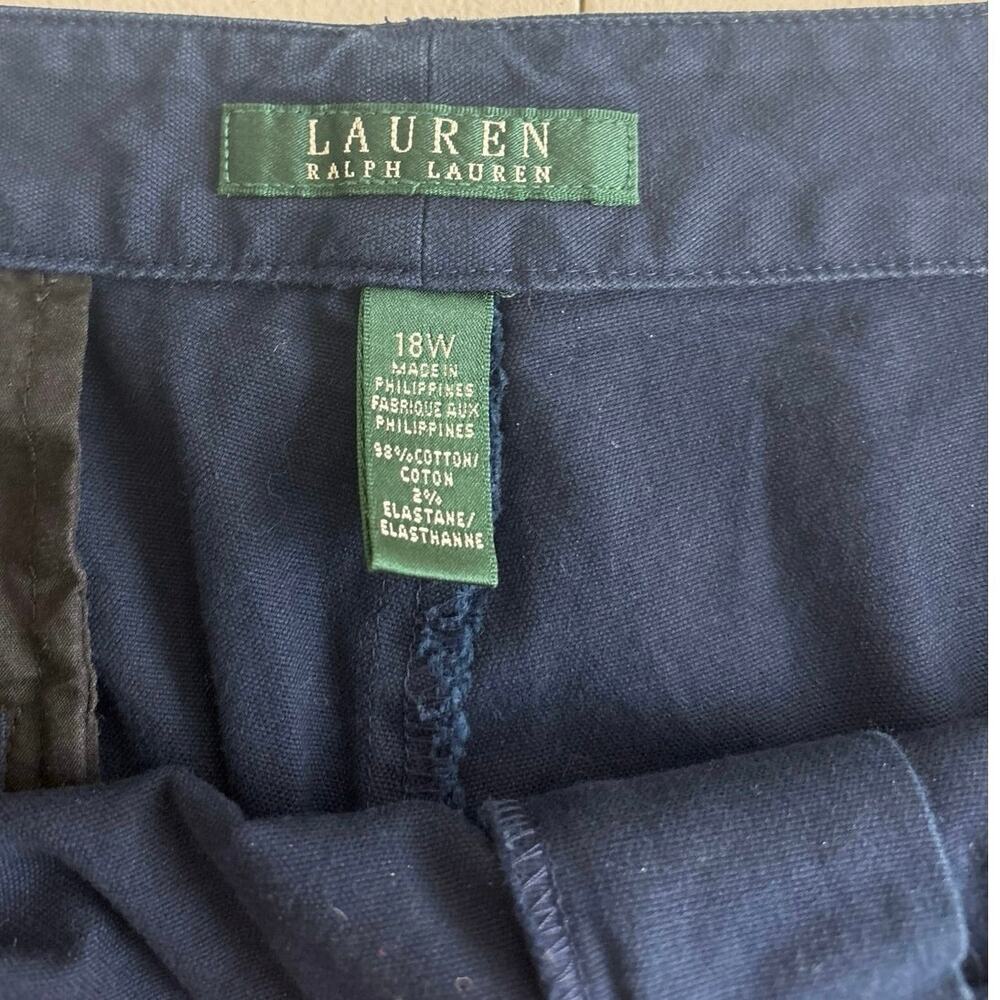 Lauren Ralph Lauren Navy Wide Leg Pants Size 18W - Picture 5 of 6